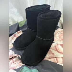 Kids BearPaw Black Boots